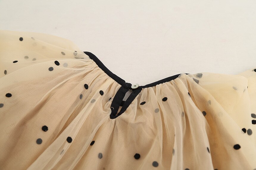 Girls' Cute Plain Polyester Dress with Tassels