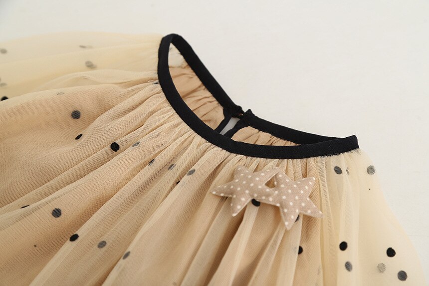 Girls' Cute Plain Polyester Dress with Tassels