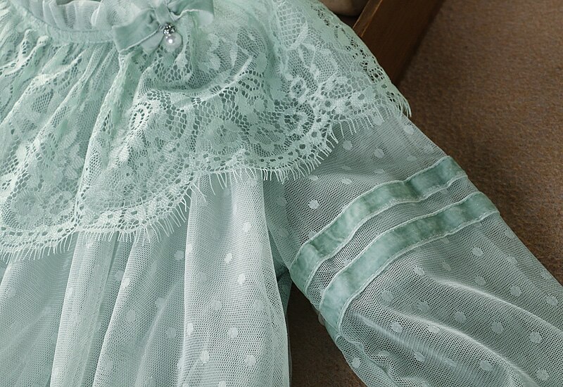 Girls' Cute Plain Polyester Dress with Tassels