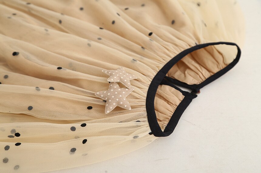 Girls' Cute Plain Polyester Dress with Tassels