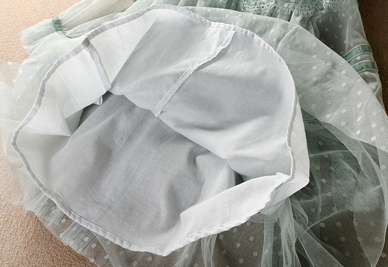 Girls' Cute Plain Polyester Dress with Tassels