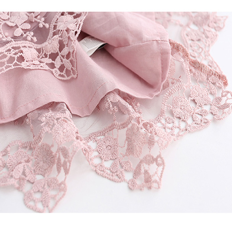 Girls' Cute Plain Polyester Dress with Tassels