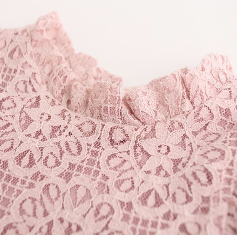 Girls' Cute Plain Polyester Dress with Tassels