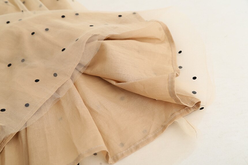 Girls' Cute Plain Polyester Dress with Tassels