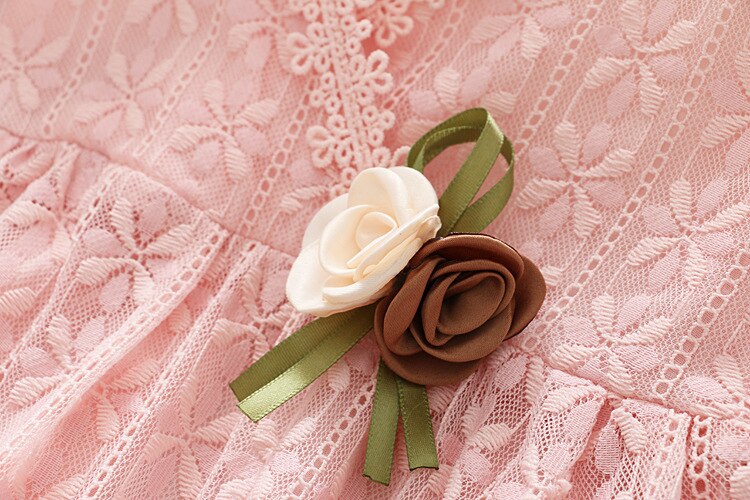 Girls' Cute Plain Polyester Dress with Tassels