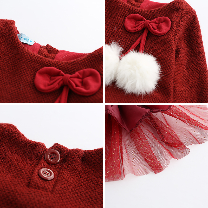 Girls' Casual Dress with O-Neck