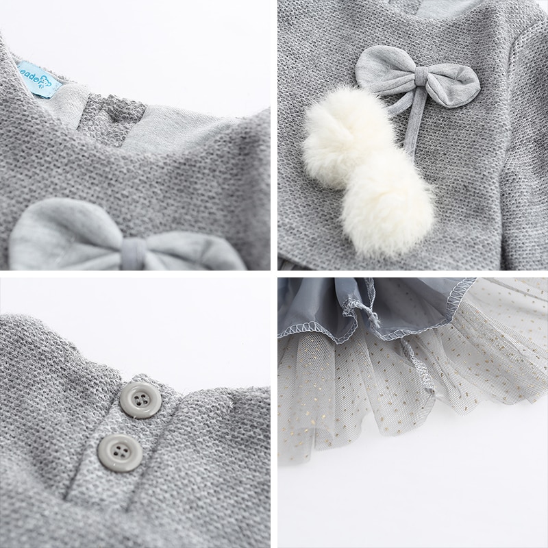 Girls' Casual Dress with O-Neck