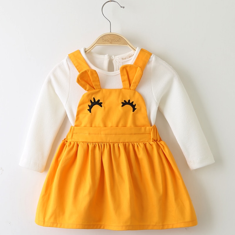 Girls' Casual Dress with O-Neck