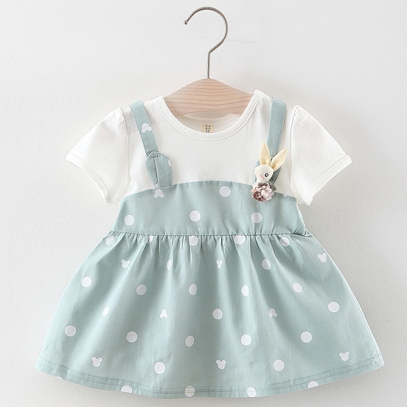 Girls' Casual Dress with O-Neck