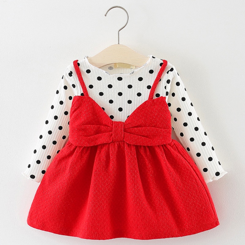 Girls' Casual Dress with O-Neck