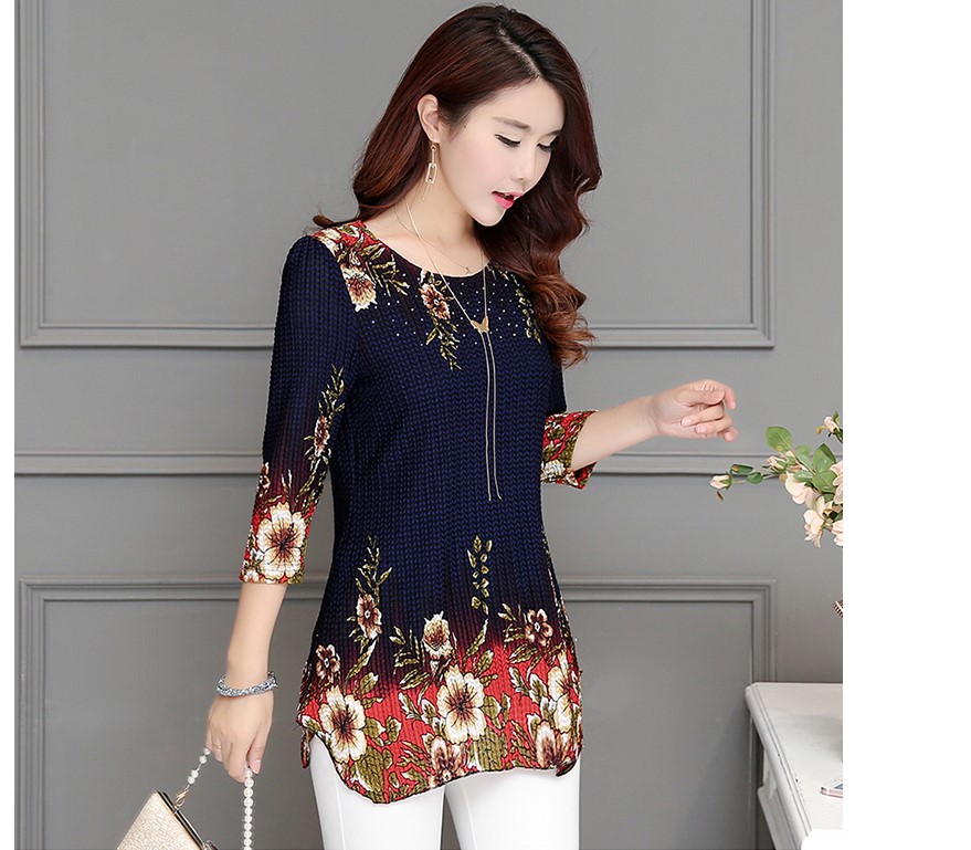 Women's Floral Print Casual Blouse