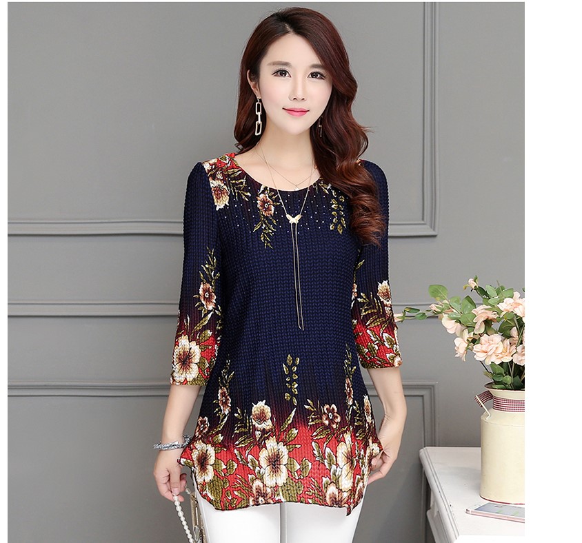 Women's Floral Print Casual Blouse