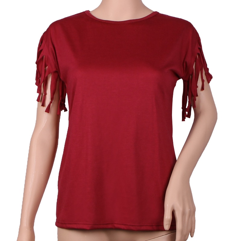 Women's Tassel Sleeve T-Shirt