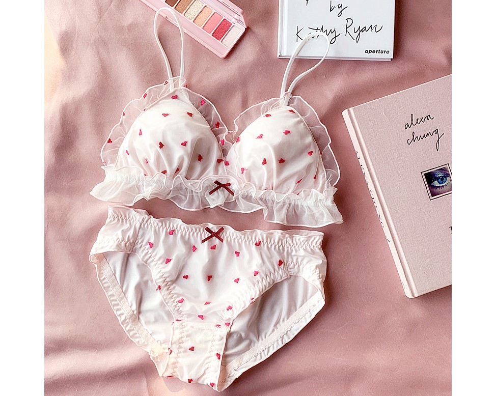 Women's Cupid Bra and Panties 2 Pcs Set