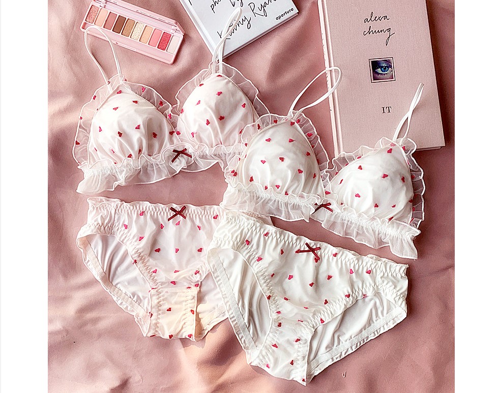 Women's Cupid Bra and Panties 2 Pcs Set