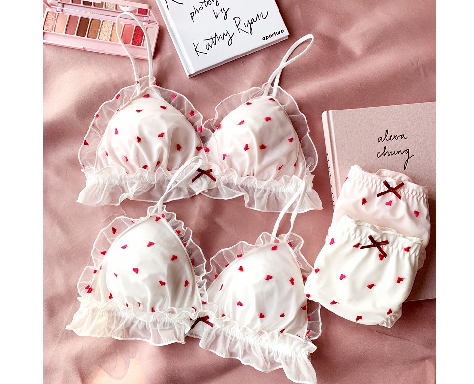 Women's Cupid Bra and Panties 2 Pcs Set