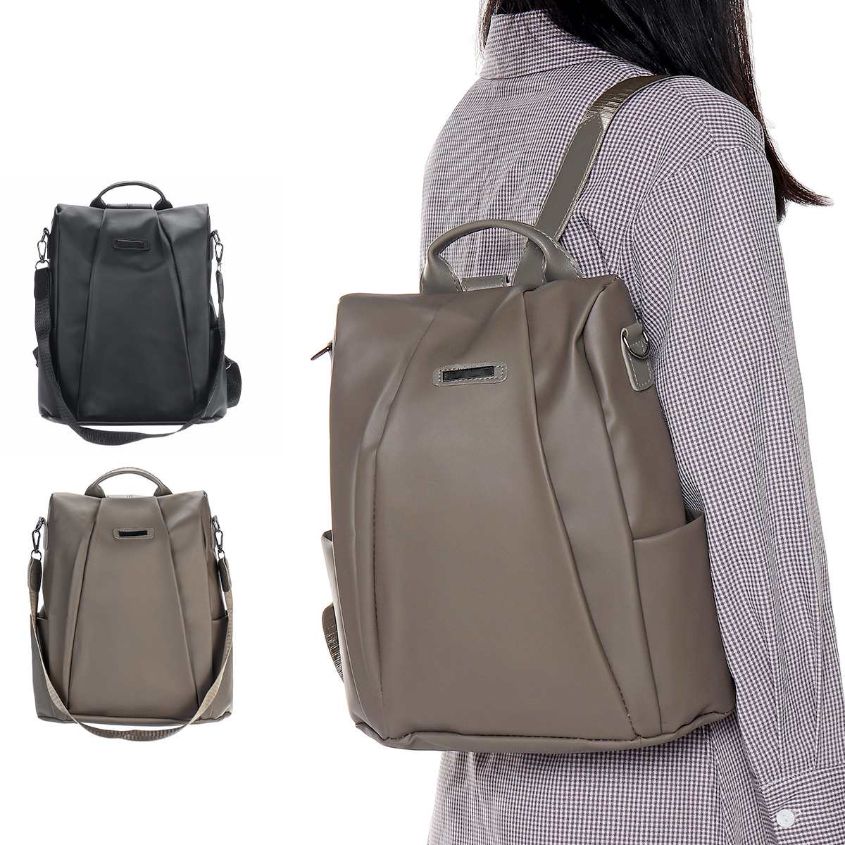 Women's Solid Backpack Women's Solid Backpack
