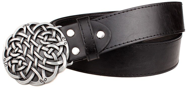 Women's Leather Belt with Metal Buckle