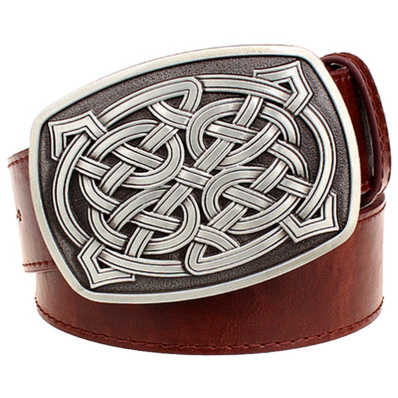 Women's Leather Belt with Metal Buckle