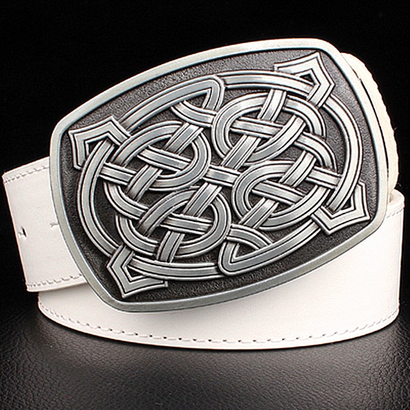 Women's Leather Belt with Metal Buckle