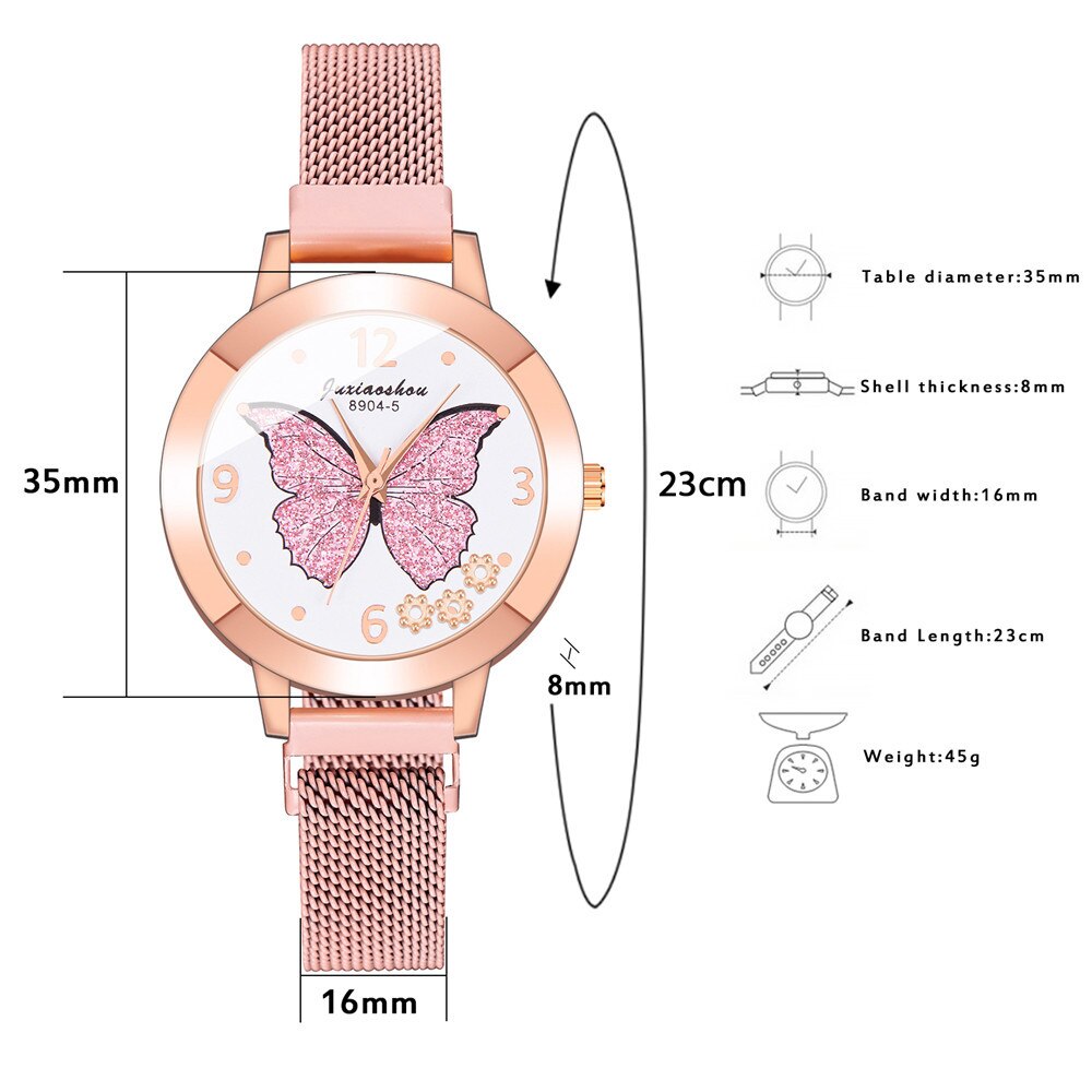 Women's Butterfly Style Magnetic Strap Quartz Watch