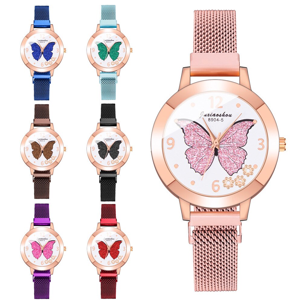 Women's Butterfly Style Magnetic Strap Quartz Watch