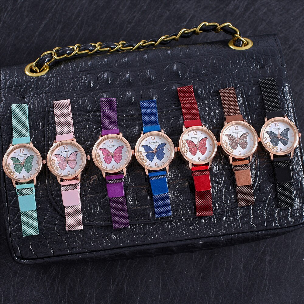 Women's Butterfly Style Magnetic Strap Quartz Watch