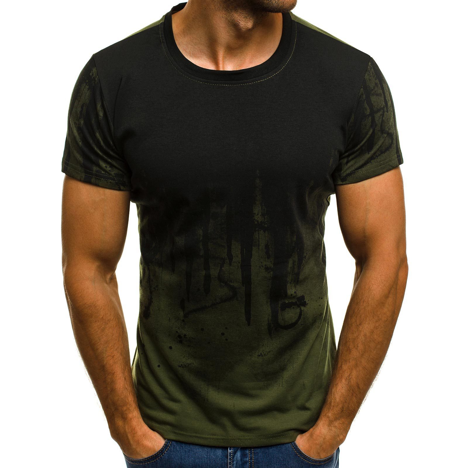 Men's Printed Gradient T-Shirt