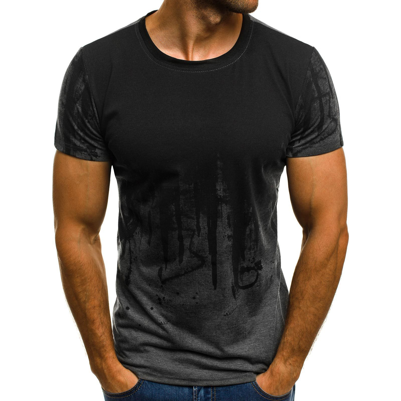 Men's Printed Gradient T-Shirt