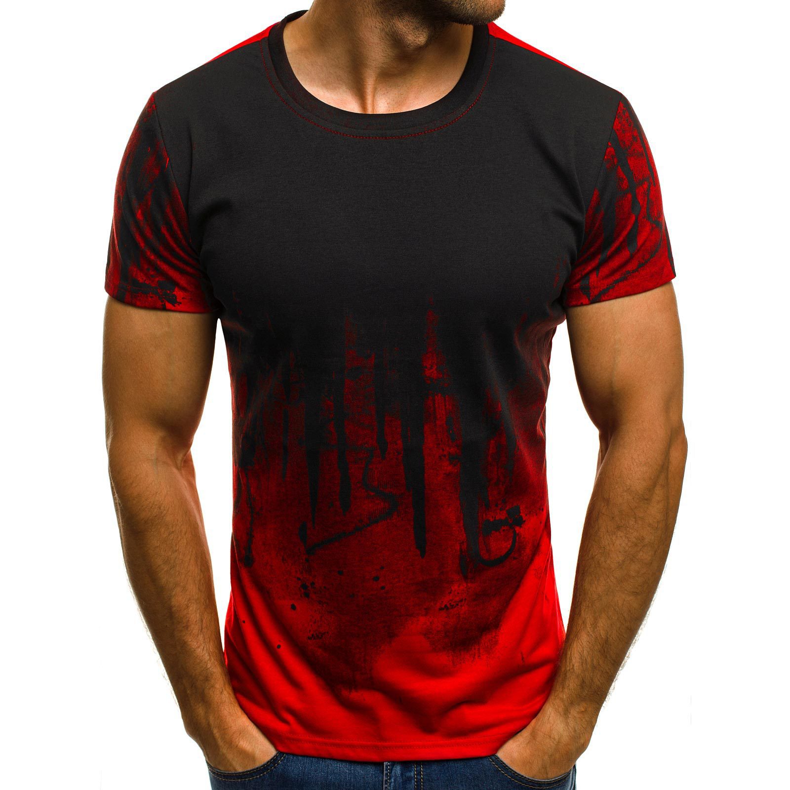Men's Printed Gradient T-Shirt