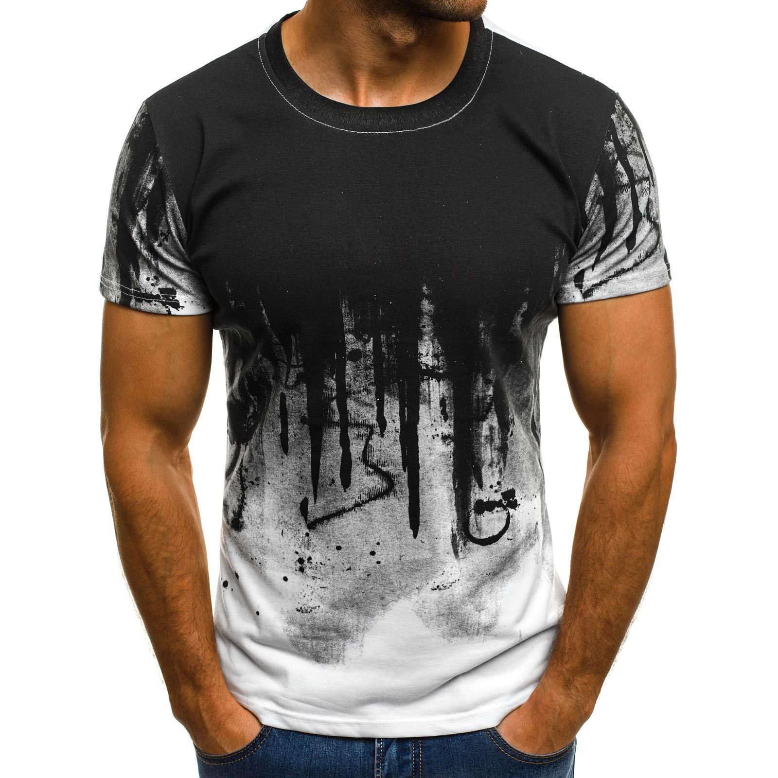 Men's Printed Gradient T-Shirt