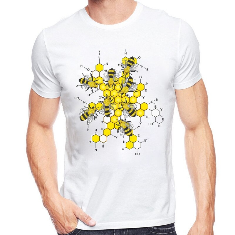 Chemisty and Bees Print Men's T-Shirt