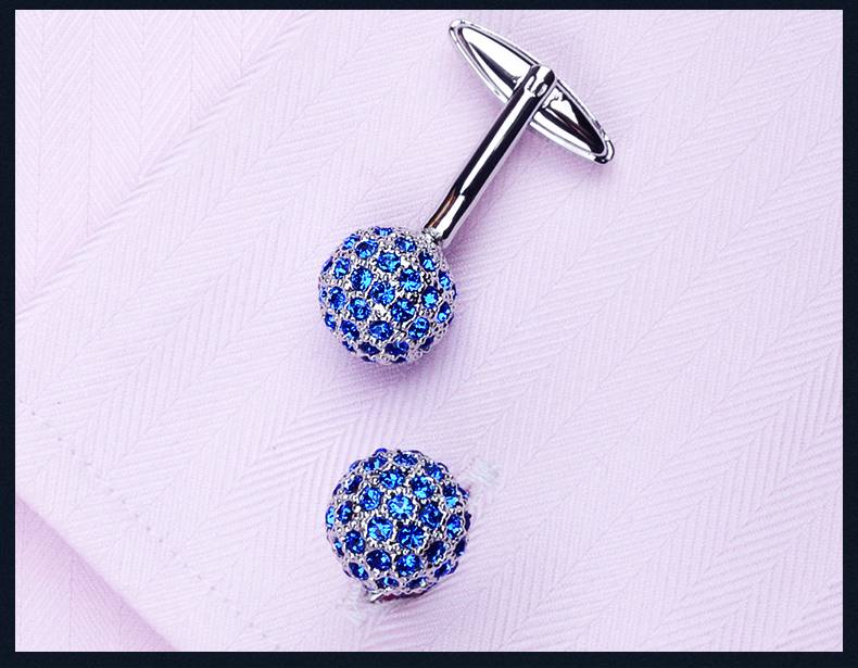Men's Crystal Ball Cufflinks