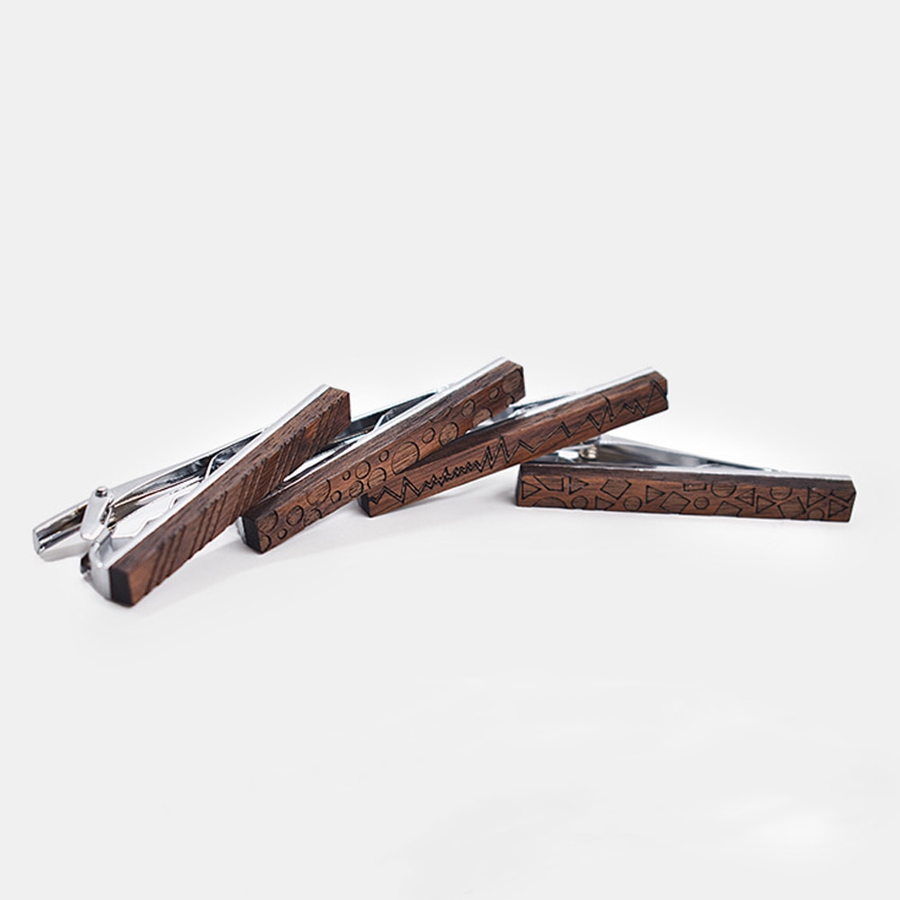 Men's Dark Wooden Tie Pin Men's Dark Wooden Tie Pin