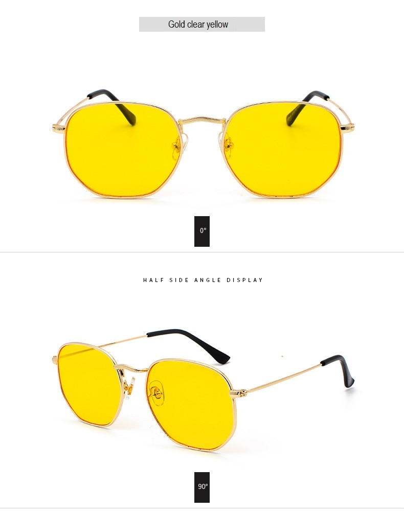 Men's Hexagon Shaped Sunglasses