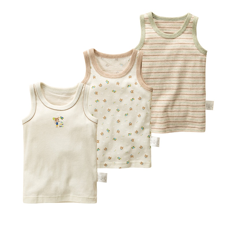Sleeveless T-shirts for Boys 3 Pcs Set