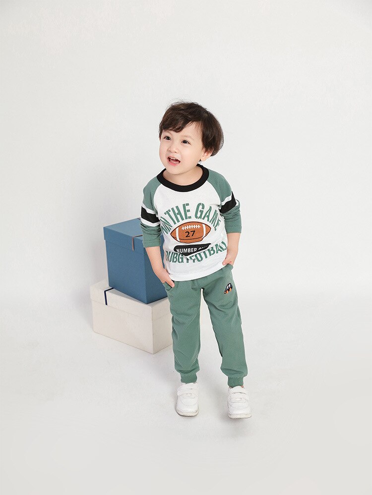 Boys' Loose Cotton Pants with Elastic Waist
