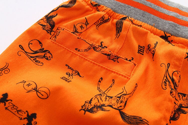 Cartoon Horse Printed Summer Boy's Shorts