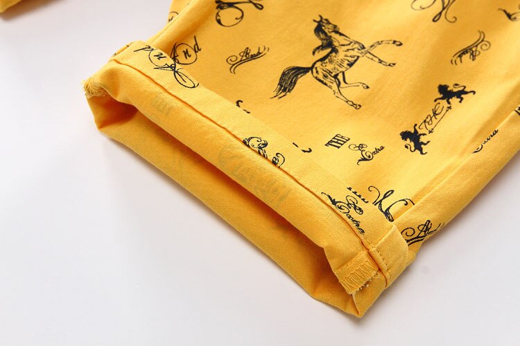 Cartoon Horse Printed Summer Boy's Shorts