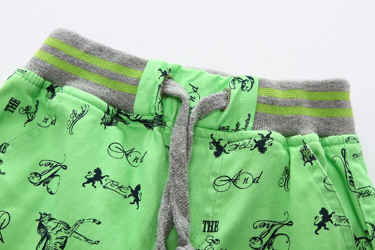 Cartoon Horse Printed Summer Boy's Shorts