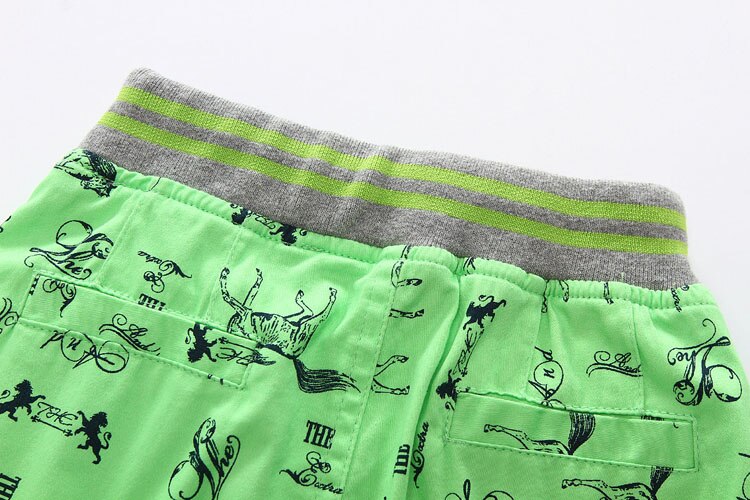 Cartoon Horse Printed Summer Boy's Shorts