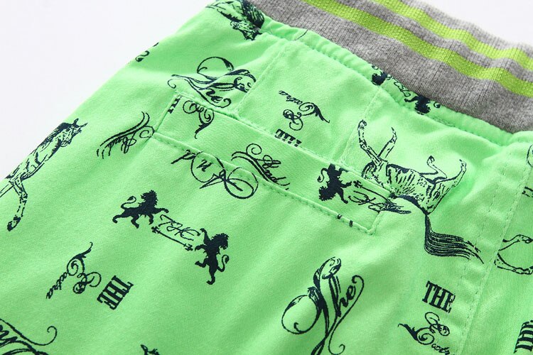Cartoon Horse Printed Summer Boy's Shorts