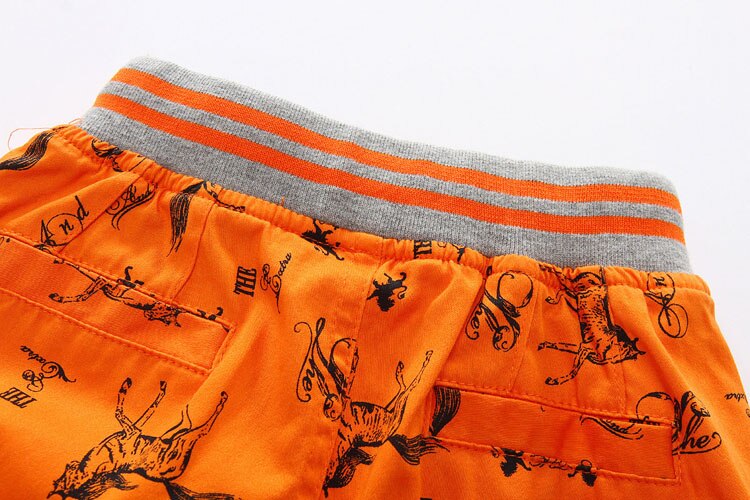 Cartoon Horse Printed Summer Boy's Shorts