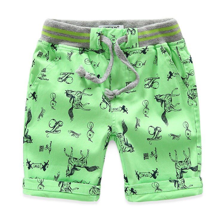 Cartoon Horse Printed Summer Boy's Shorts