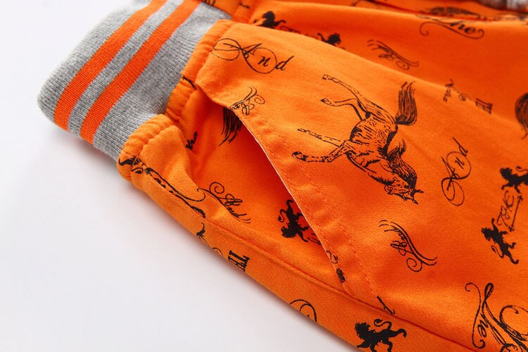 Cartoon Horse Printed Summer Boy's Shorts