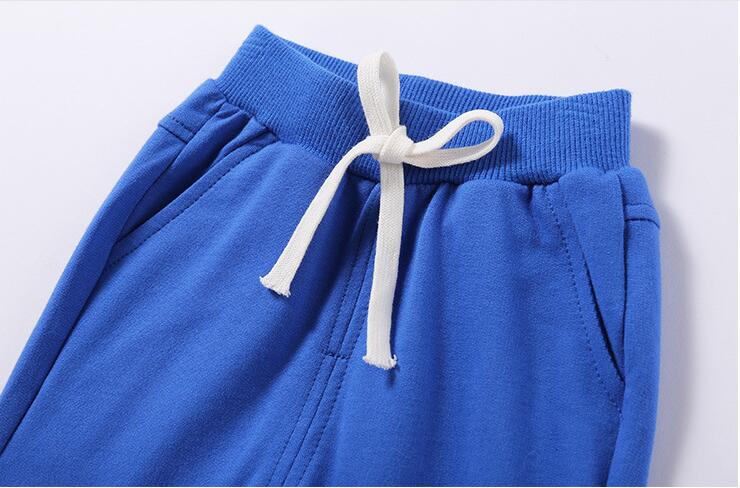 Boys' Plain Cotton Shorts with Drawstring