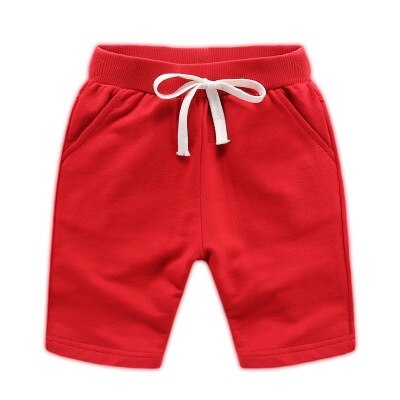 Boys' Plain Cotton Shorts with Drawstring