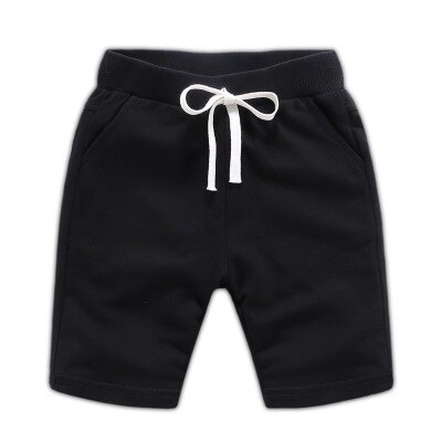 Boys' Plain Cotton Shorts with Drawstring