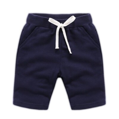 Boys' Plain Cotton Shorts with Drawstring