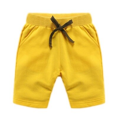 Boys' Plain Cotton Shorts with Drawstring